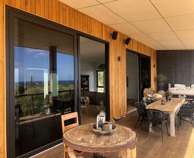 Double glazed tinted doors