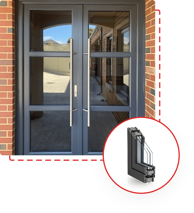 Black French double Glazed doors