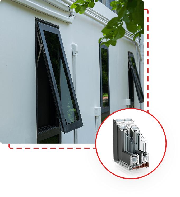 Double glazed casement windows