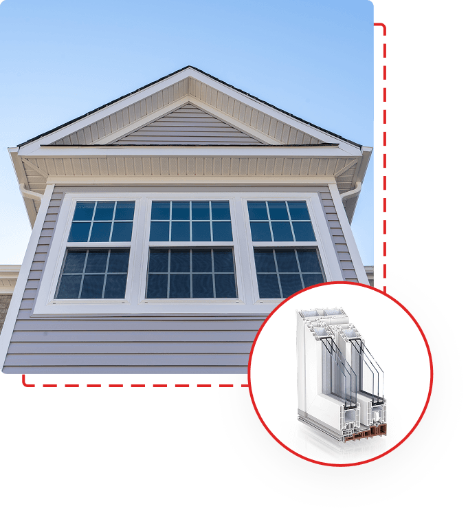 White double glazed windows